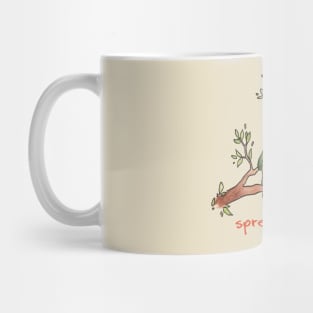 Spread Love Peach-Faced Lovebirds Mug